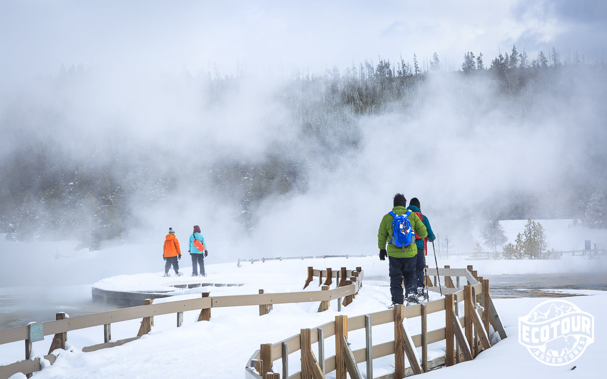 Walking Yellowstone's Geyser Basins in Winter